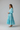 Amelia Tiered Cotton Dress — Crystal Aqua — Model Alt Pose
