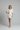 Camille Puff Sleeve Mini Dress in Polar Ivory - model front view