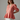 Soft Coral - Model wearing Aurora Linen Peplum Top