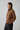 Amelia Half Zip Knit Sweater in Espresso Clay — model alt pose